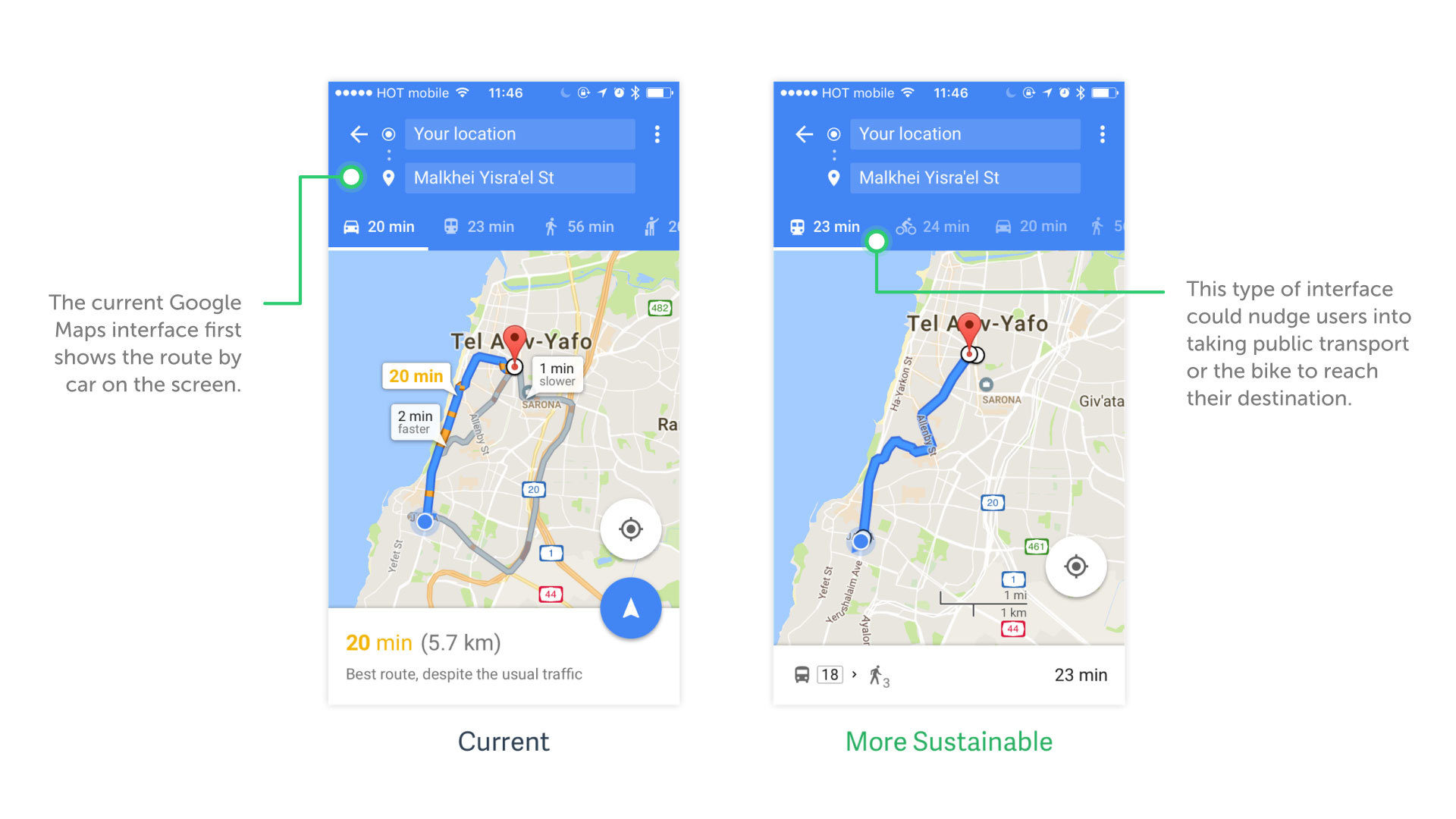 Artiom Dashinsky's redesign for Google Maps